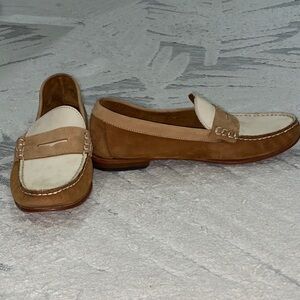 Quvel 100% Suede Leather Penny Loafers-Handmade in Dominican Republic-Sz 10.5